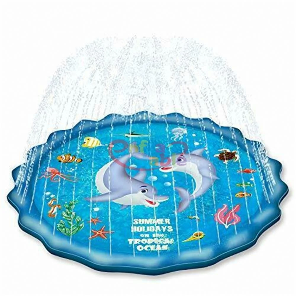 

Inflatable Splash Pad Sprinkler For Kids Toddlers /Kiddie Baby Pool /Outdoor Games Water Mat Toys For Sale, Blue or customized