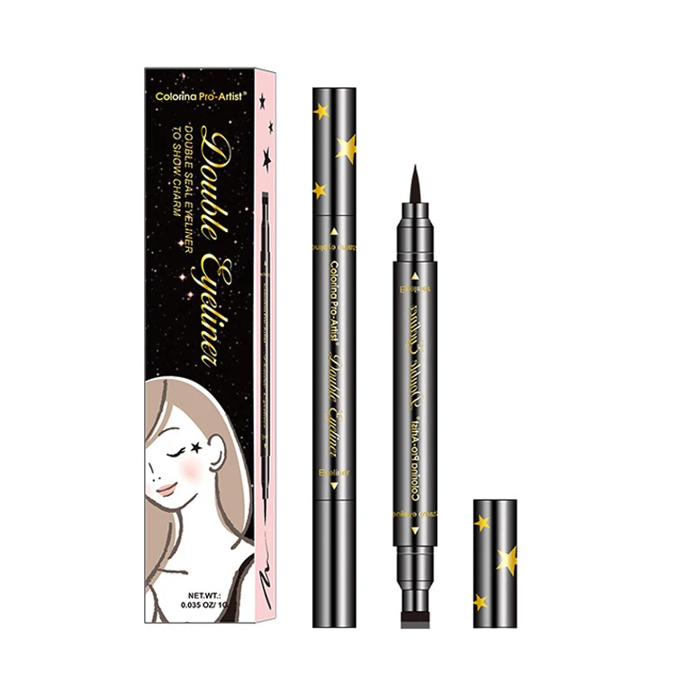 

2020 new double-headed stamp eyeliner Waterproof liquid eyeliner, Black