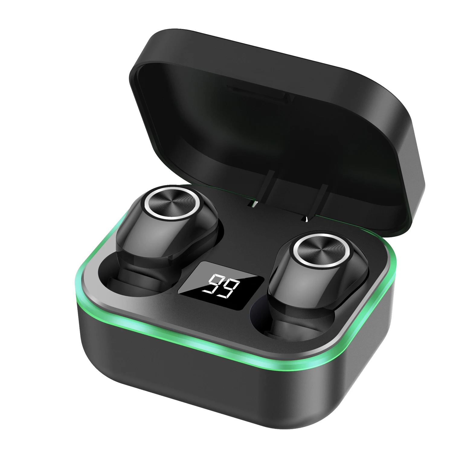 

M8 New Tws 9D Sports Noise Reduction Wireless Stereo Earbuds Microphones Headsets Breathing Light Charging Box Earphones