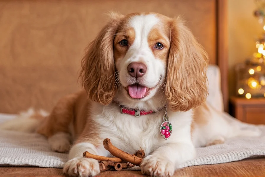 Close-up of cinnamon sticks and powder next to measuring spoons for dog safety reference