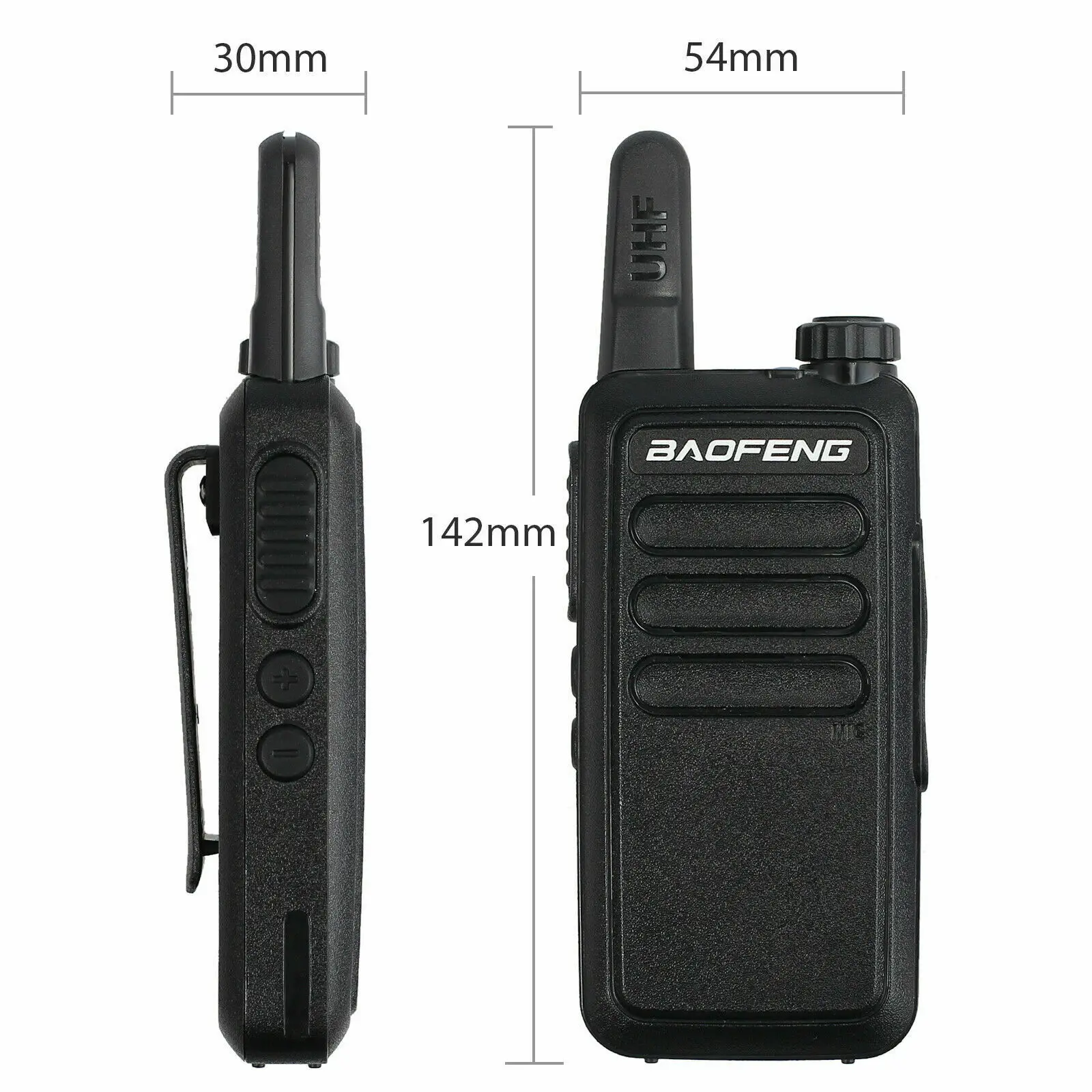 2pcs Baofeng Bf-r5 Walkie Talkie Two Way Radio Uhf 400mhz-480mhz 16ch ...