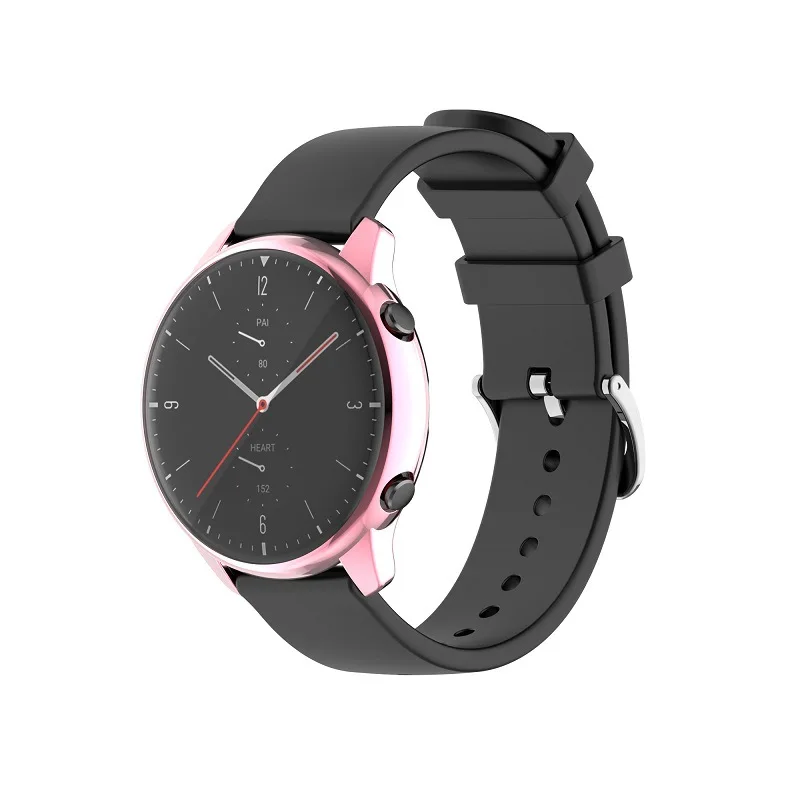 

All-Around Plating Protective TPU Bumper Cover Screen Protector Case for Huami Amazfit Watch GT 2e 46mm Smart watch, Clear ,pink , black, gold, grey