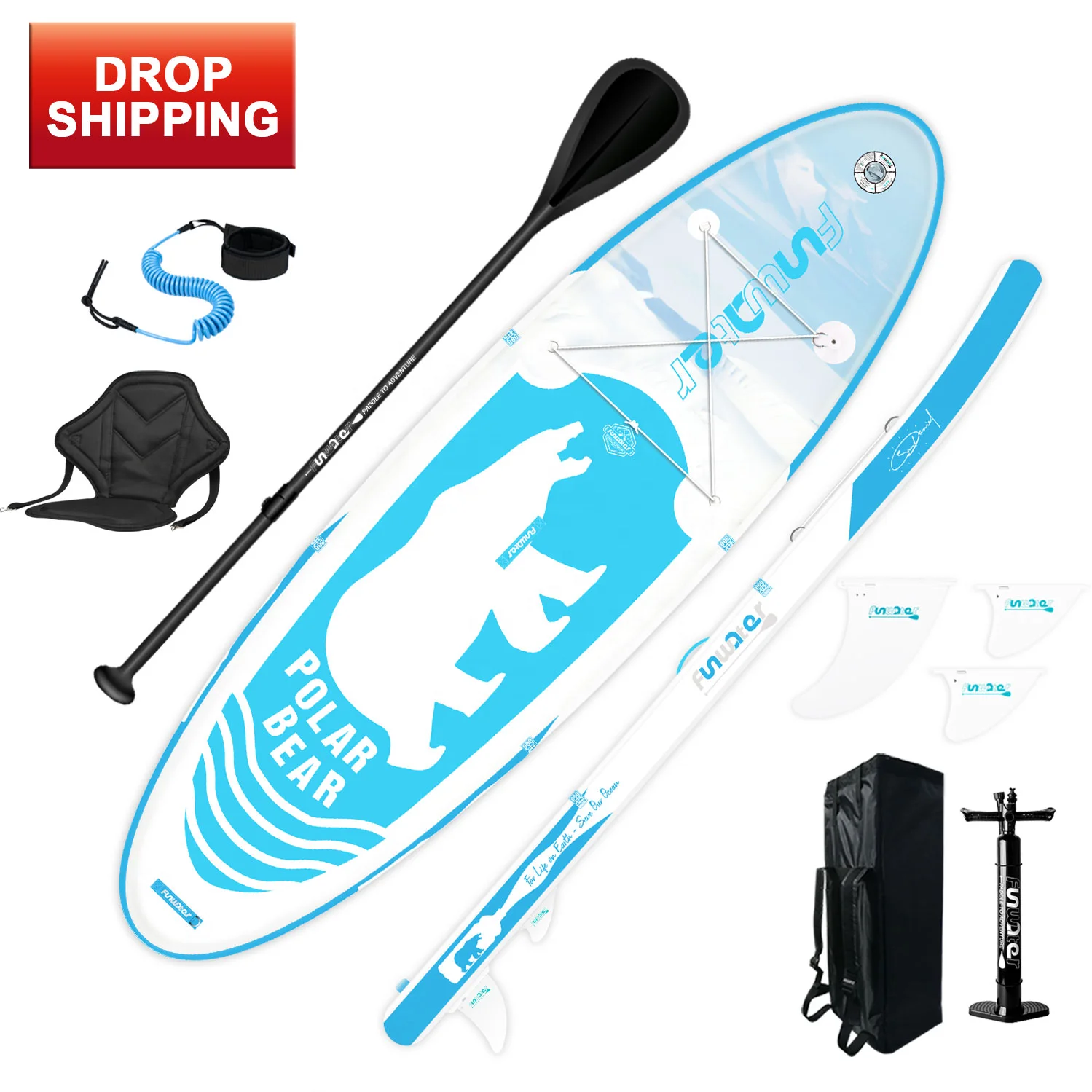 

FUNWATER Drop Shipping sup sup boards inflatable paddle inflatable plastic surfboard best surfboard