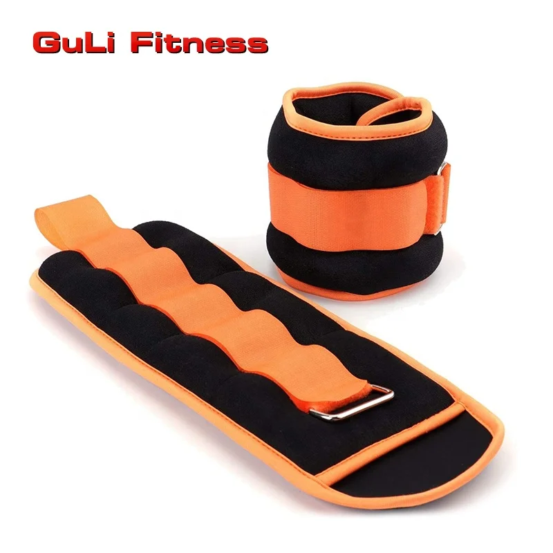

Guli Fitness High Quality Adjustable Composite Diving Fabric Ankle/Wirst Weights Filling Iron Running Sport Exercise For Women, Purple or customized