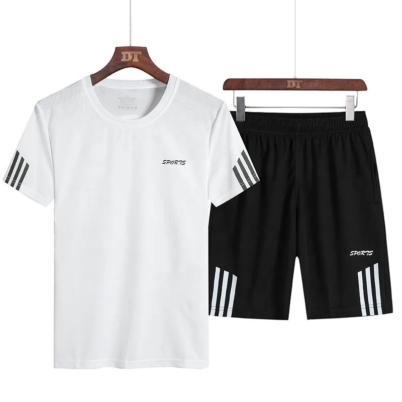 

Men's sports quick-drying suit loose plus size summer bottoming shirt fitness running training football basketball uniform