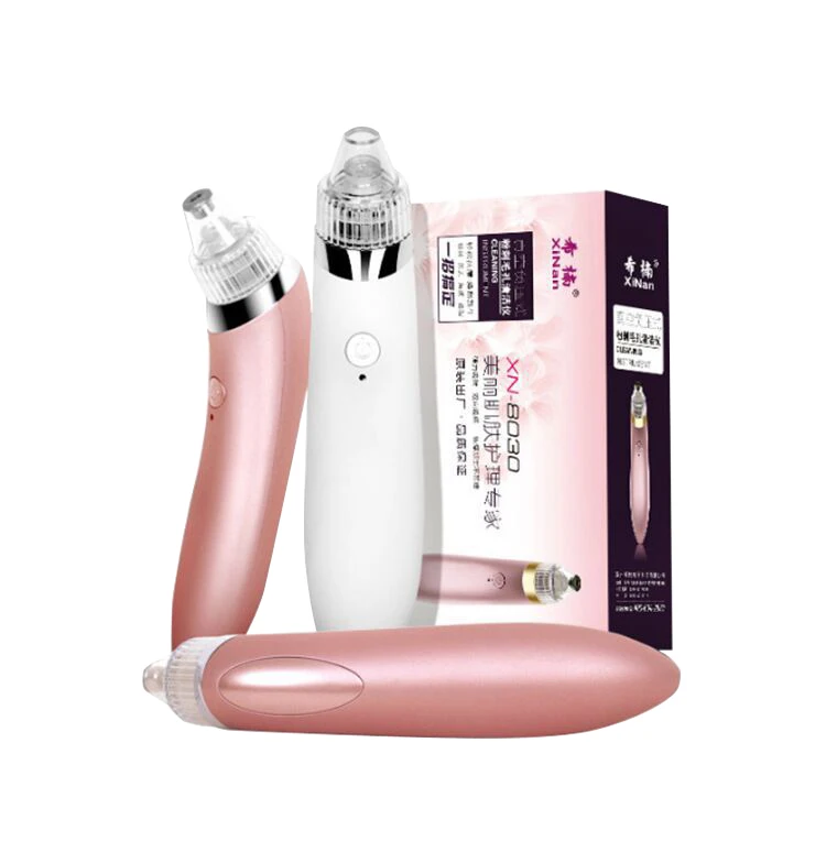 

Safe Pore Cleaner Black Head Suction Extractor Tool Comedo Kit Acne Removal Blackhead Remover Vacuum, White+pink