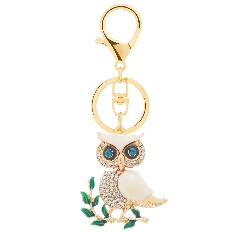 

New style multiple night owl animal keychain good luck key fine quality wallet keychain