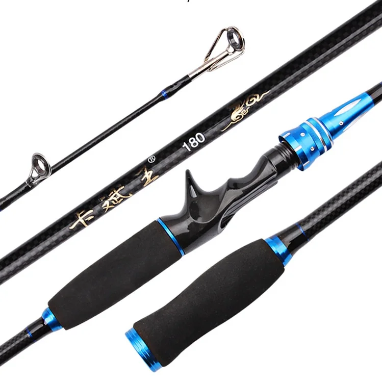 

So-Easy Fishing Rods Carbon M/MH Power Lure Spinning Casting Carbon Fiber Fishing Rods, Crude wood