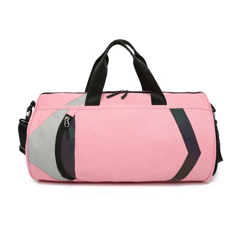 

Club oxford sports yoga mat bag function tote gym bag with wet pocket, Pink,black