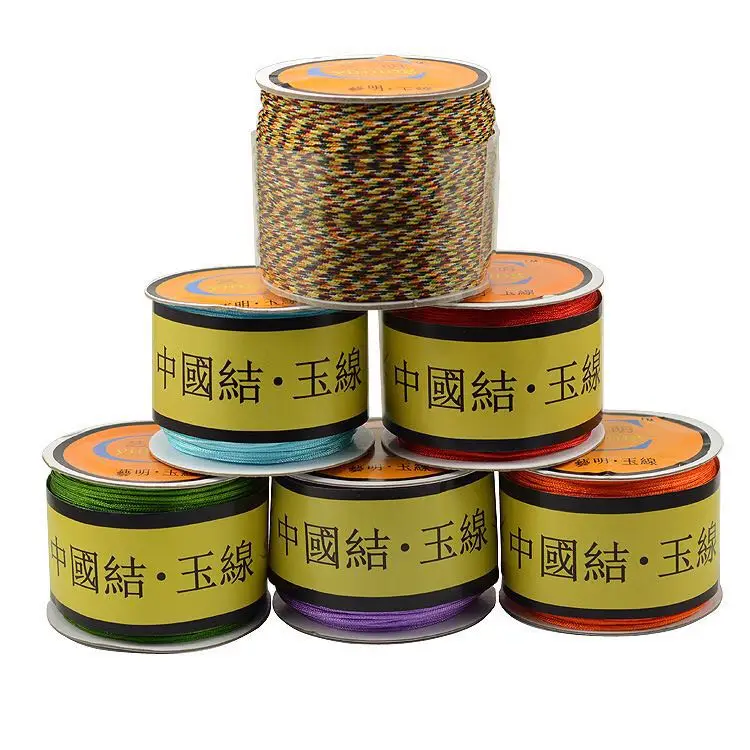 

10pcs 80M/Spool Nylon Cord 1mm Cotton Cord Thread Chinese Knot String DIY Beading Braided Bracelet Jewelry Making, Multicolor