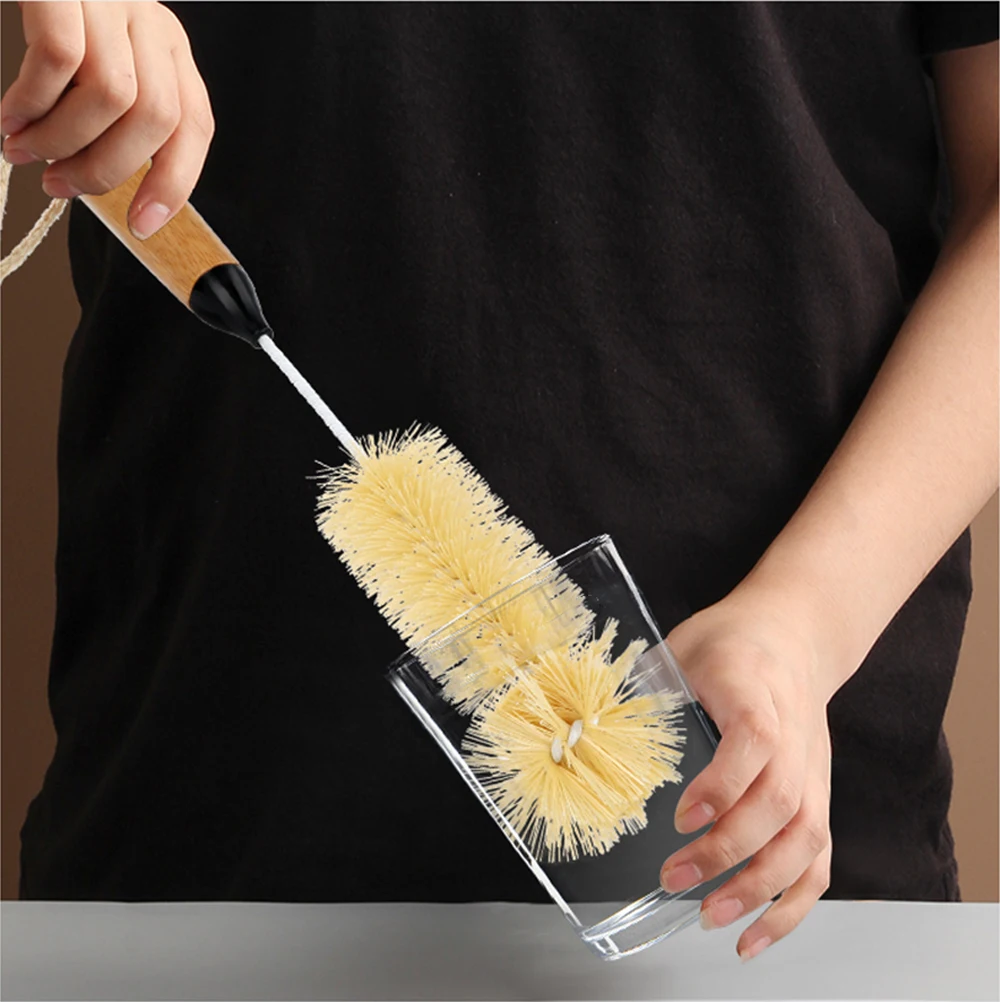 masthome热销竹制长柄洗瓶刷,用于各种牛奶清洁婴儿奶瓶