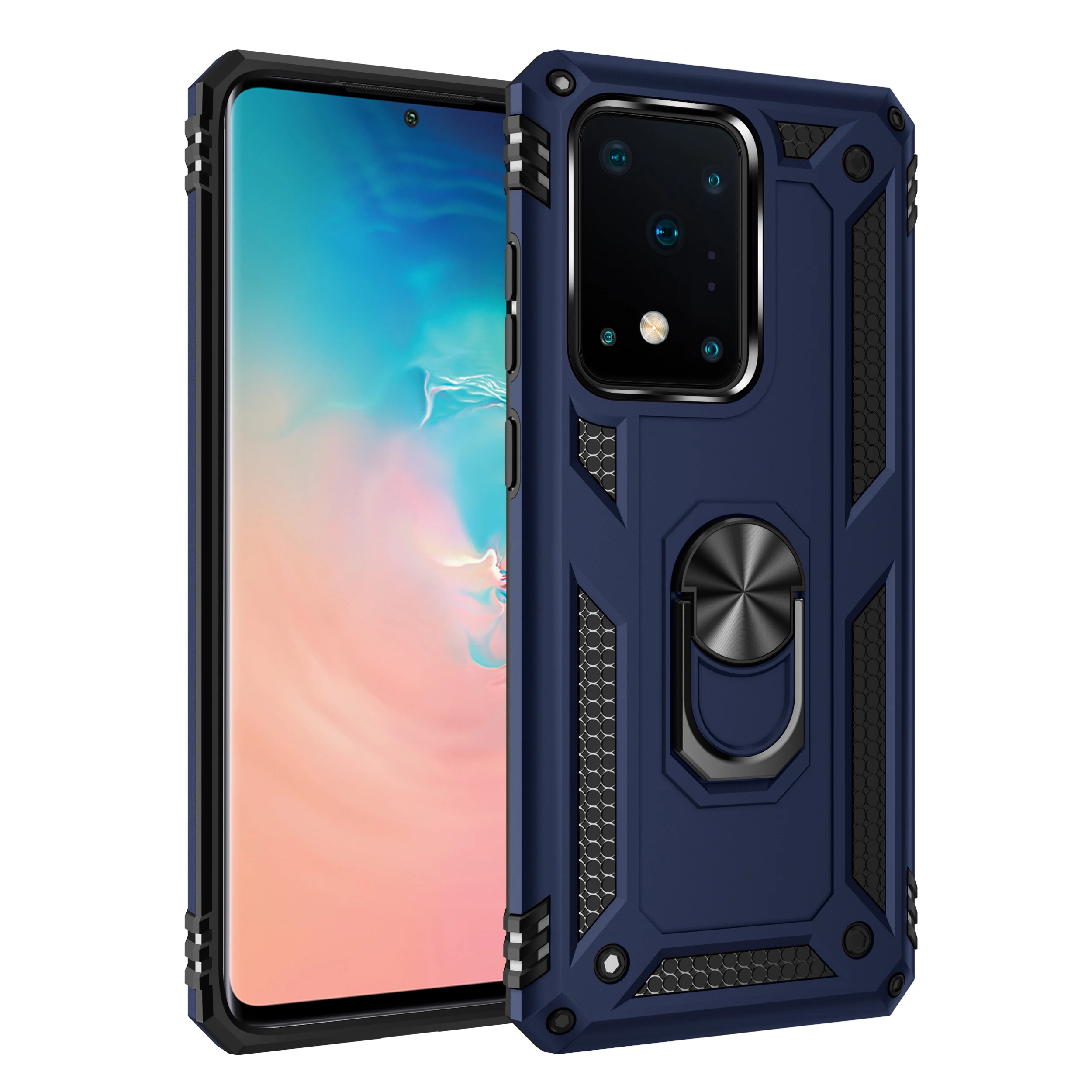 

RICOO Wholesale Carcasa Protectora Armor Estuche Xiaomi Note 9s, 8pro, 9 Pro Poco X3 Antigolpes estuches para celular, Red.black. blue.golden.pink.silver