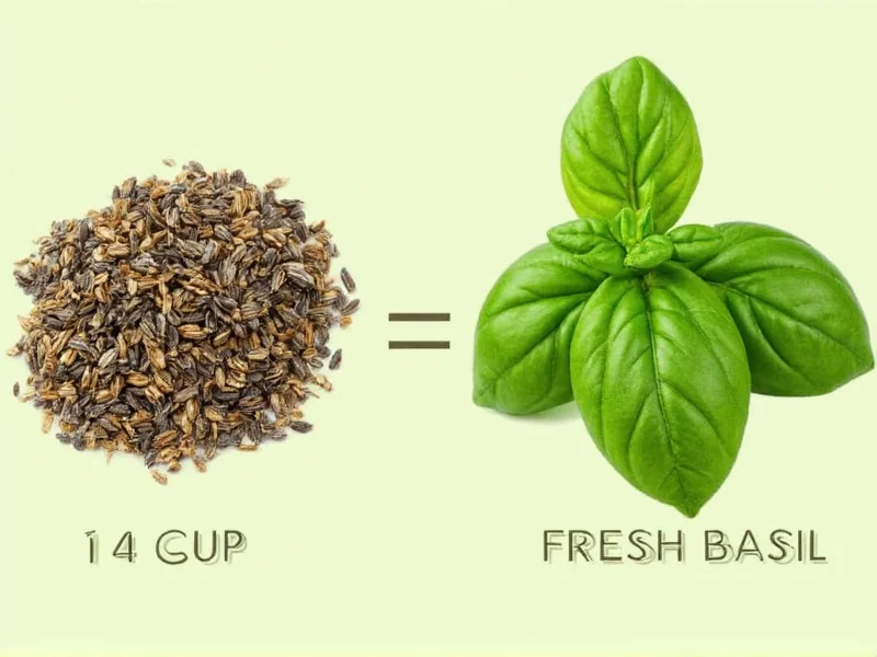 1/4 Cup Fresh Basil Equals 1 Tbsp Dried: Conversion Guide