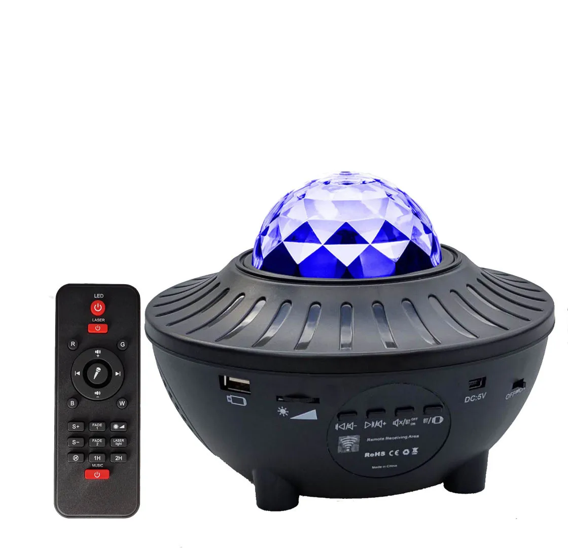 USB 5V Amazon 2020 Hot Sale Rotating Laser Led Colorful Musical Starry Sky Nebula Light Star Projector