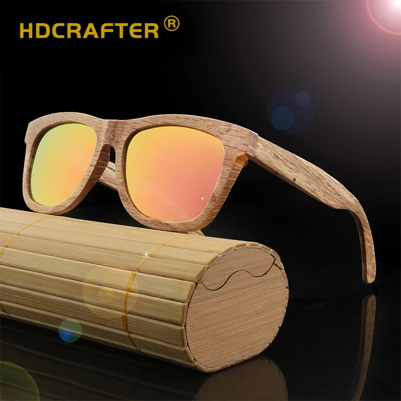 

HDCRAFTER wooden Polarized uv400 sunglasses for men women Eye Protection designer sunglasses manufactorer bamboo eyewear