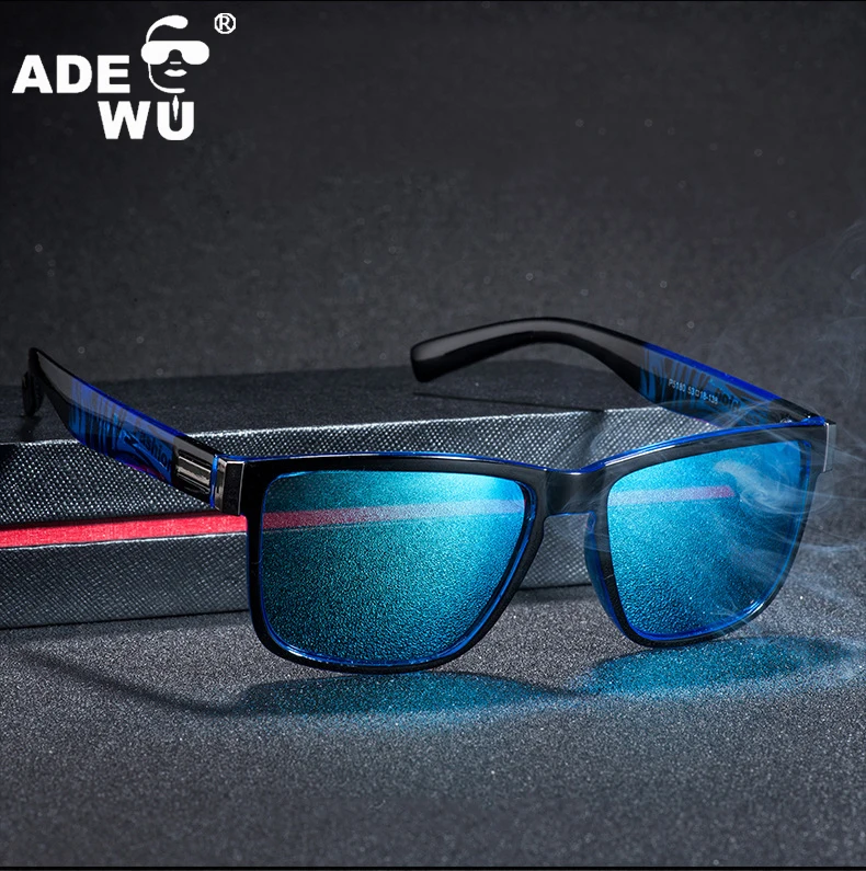 

ADE WU D518 Brand High Quality Mirror Mens Sun Glasses Driving Sports Polarized Sunglasses OEM Custom Logo