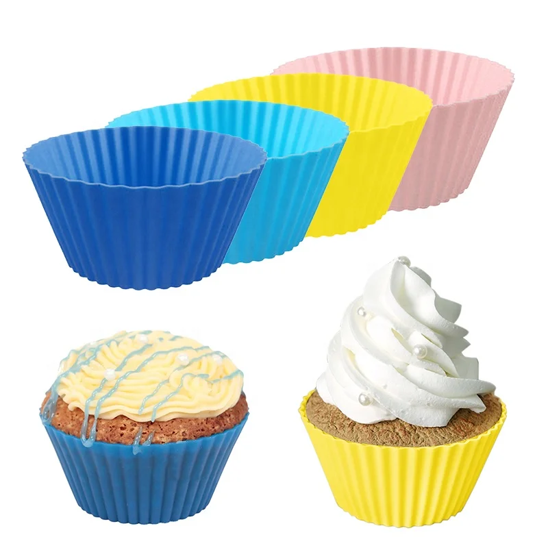 

Free Shipping Round Silicone Cake Baking Mold Fondant Decorating Muffin Silicone Cupcake Liners Tools Chocolate Cake Mould