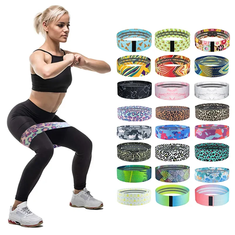 BOBOSKY Top Selling Customizable Logo Color Logo Printing Multi-Color Anti-Slip Fitness Women Yoga Fabric Resistance Band