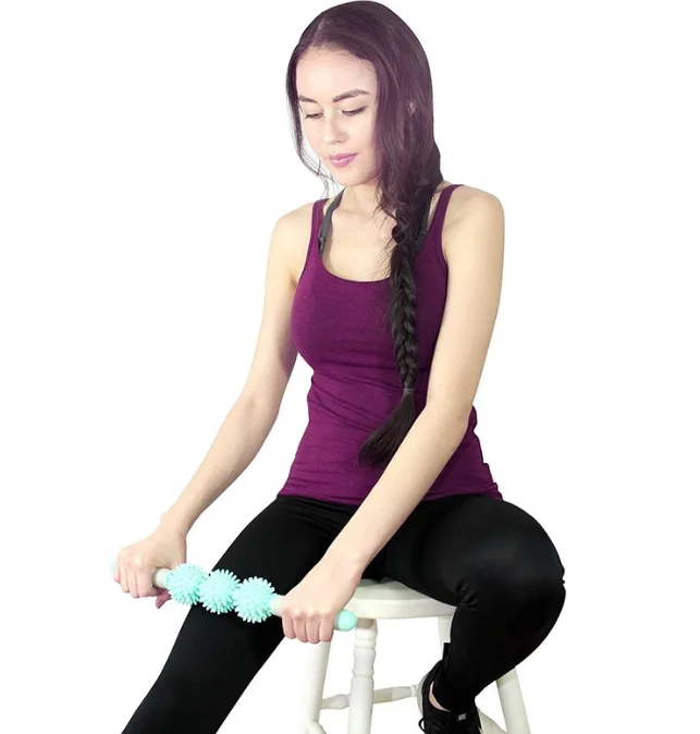 

Newest Yoga Health Fitness Hedgehog Ball Neck Leg Hand Muscle Massage Stick For Muscle Relaxing