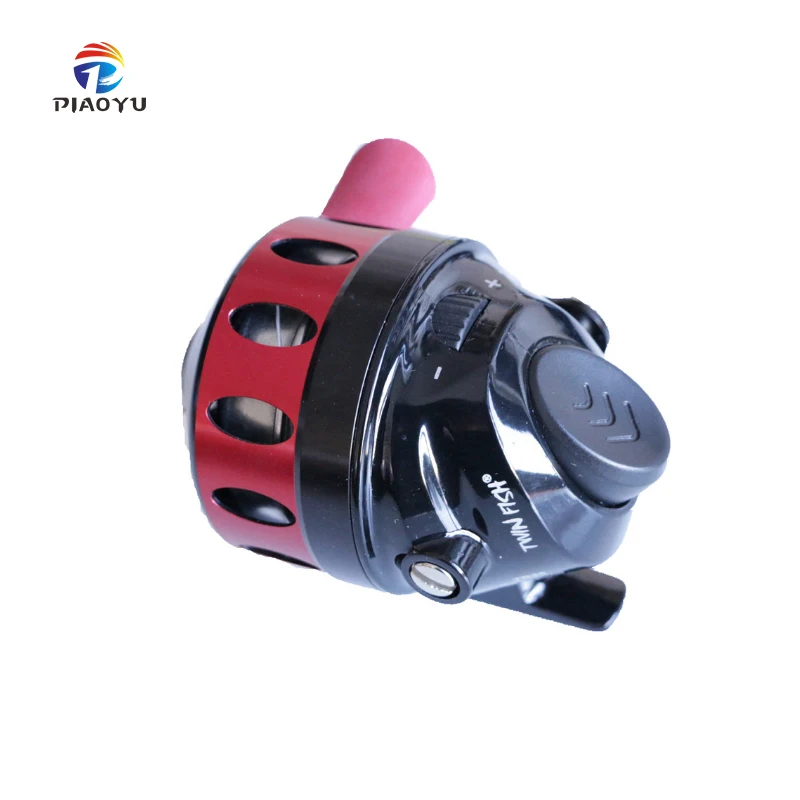 

TR35/TB35 slingshot fishing reel 3 + 1 BB metal enclosed wheel speed ratio 4.3:1 outdoor hunting catapult 5#PE line 75M, Bule,red