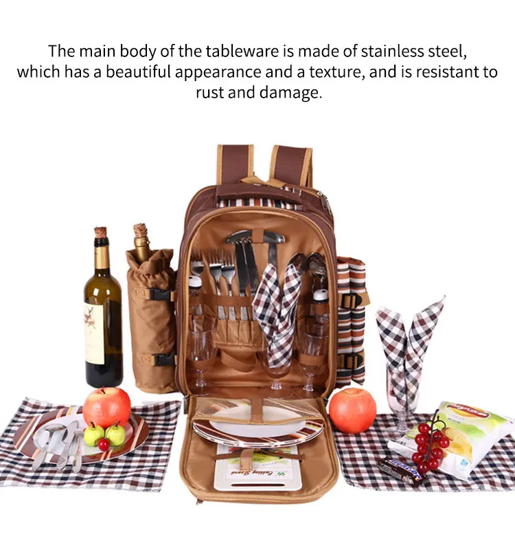 Outdoor Picnic Bags August Multifunction Family Picnic Bag Set Includes