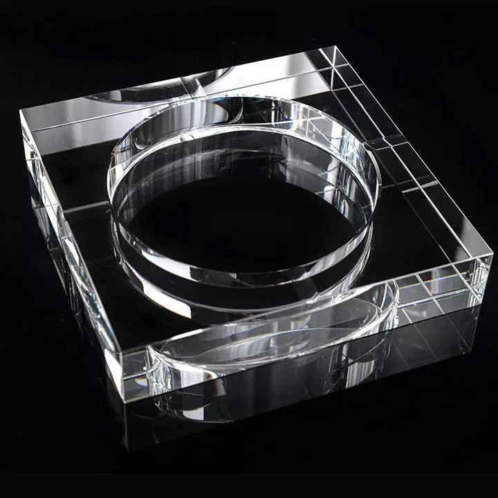 

Wholesale Clear Crystal Glass Cigar Custom Ashtray, Customized color