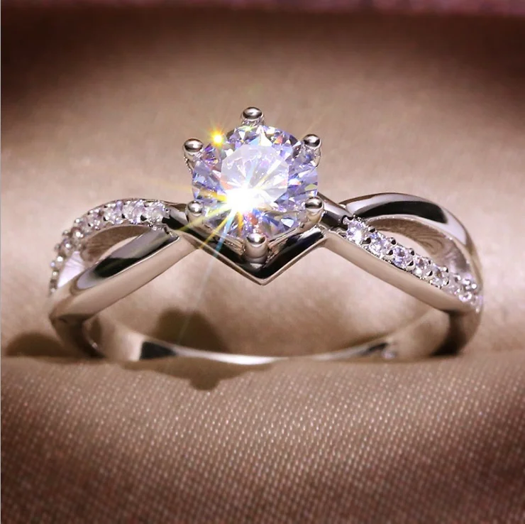 

New Arrive Hot Selling Zircon Diamond Rings Weeding Rings Engagement Ring Diamond Price