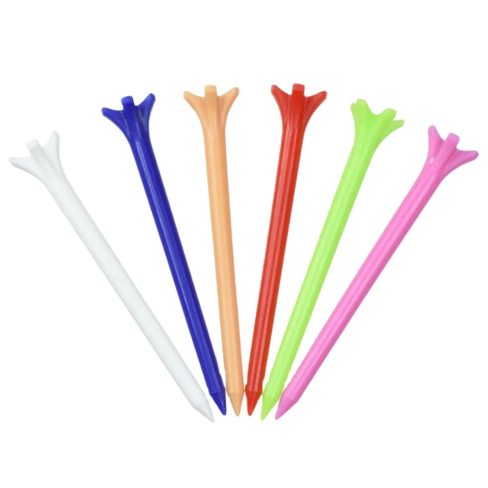 

TY fashionable Mixed Color Golf Tees  Plastic Claw Less Resistance Golf Tees Golf Accessory new style, Mixed colors