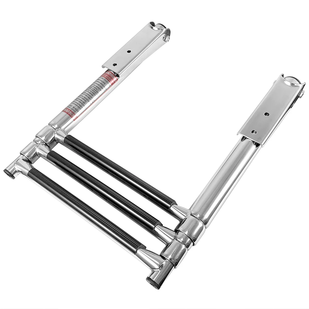 

Little dolphin Boat Ladder Stock Stainless Steel 316 Outboard Swim Platform with 3 Step 4 step Ladder sturdy swim platform