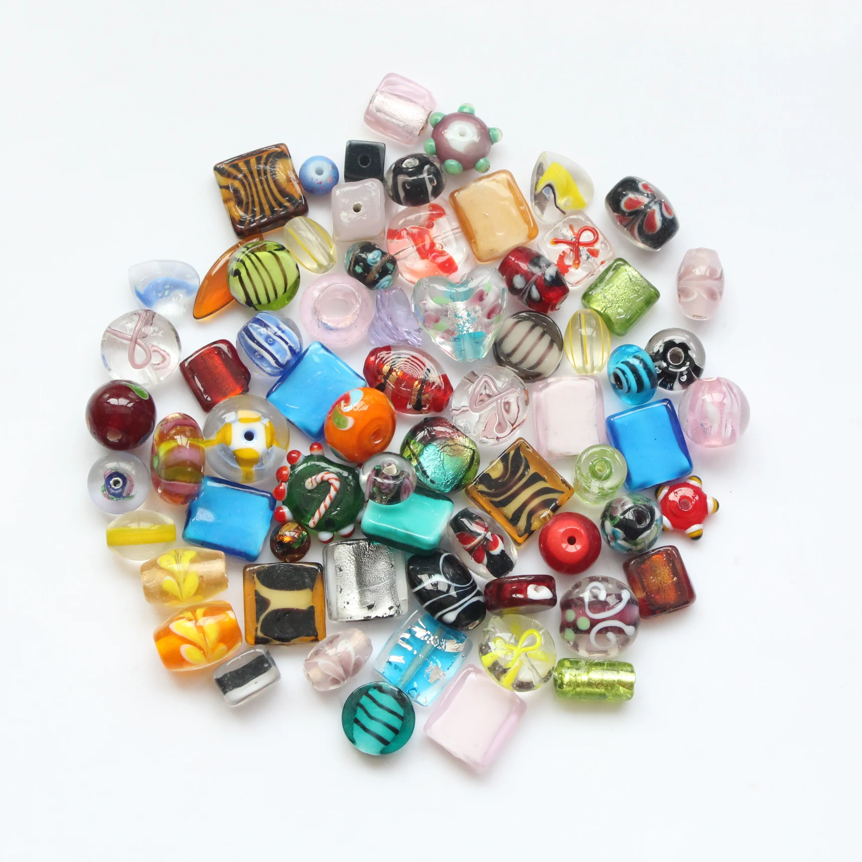 

Wholesale lampwork glass beads mixed many kinds of shape for DIY jewelry