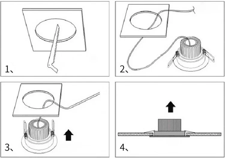 led 可调光筒灯 cob 定向可调 cri 80 天花灯 5英寸