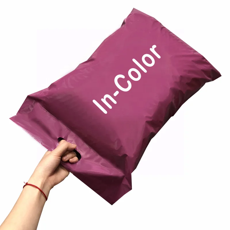 

Custom printed logo wholesale heavy duty purple poly mailing bag