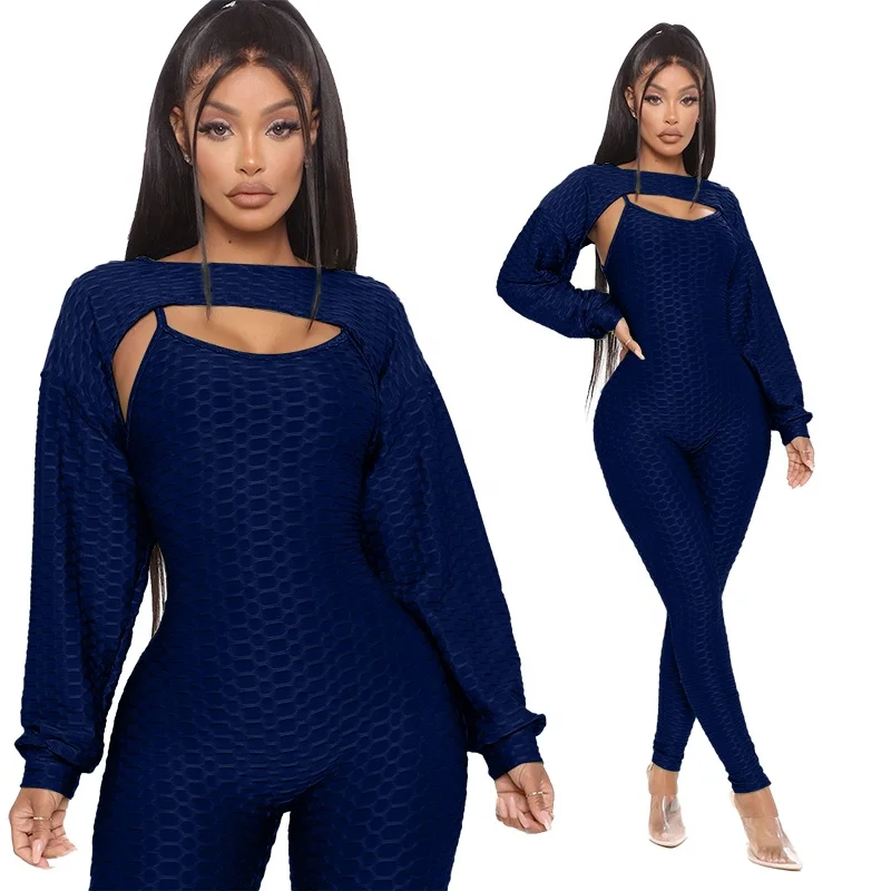 

2021 Plus Size Two Piece Bodycon women Yoga jumpsuit 4xl