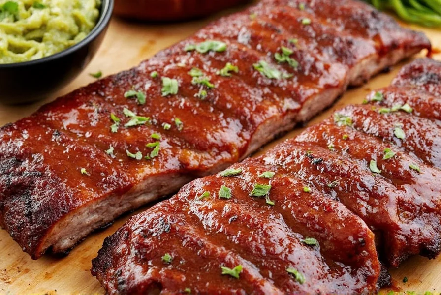 Barbecue platter with ribs and coleslaw