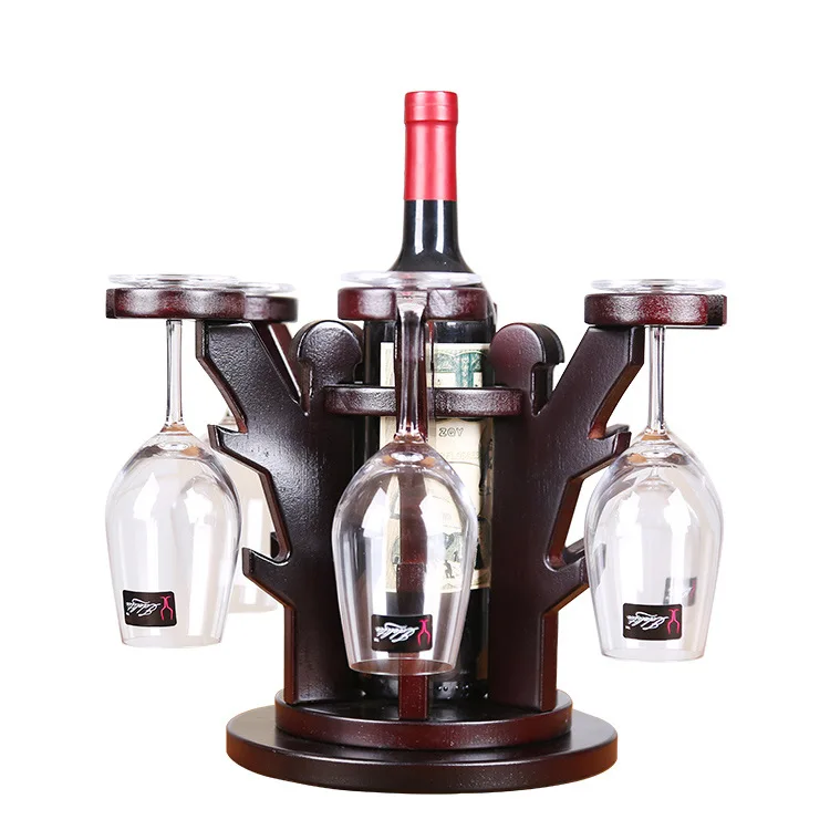 

2020 new creative wine rack decoration shelf goblet rack use living room dining room, Wood color