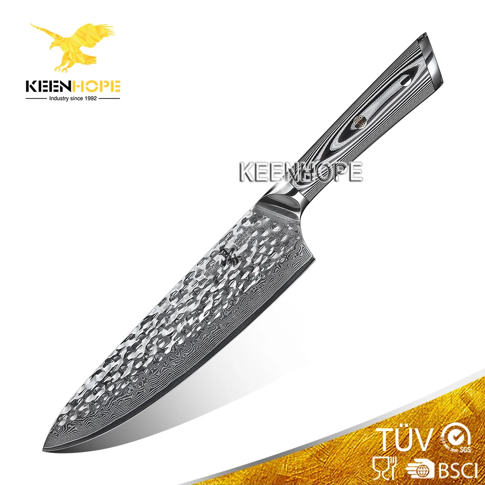 

Stunning Handcrafted Damascus Knife 8 Inch Chef Knife 67 Layers Damascus With VG10 Core G10 Handle Vacuum Heat Treatment Blade