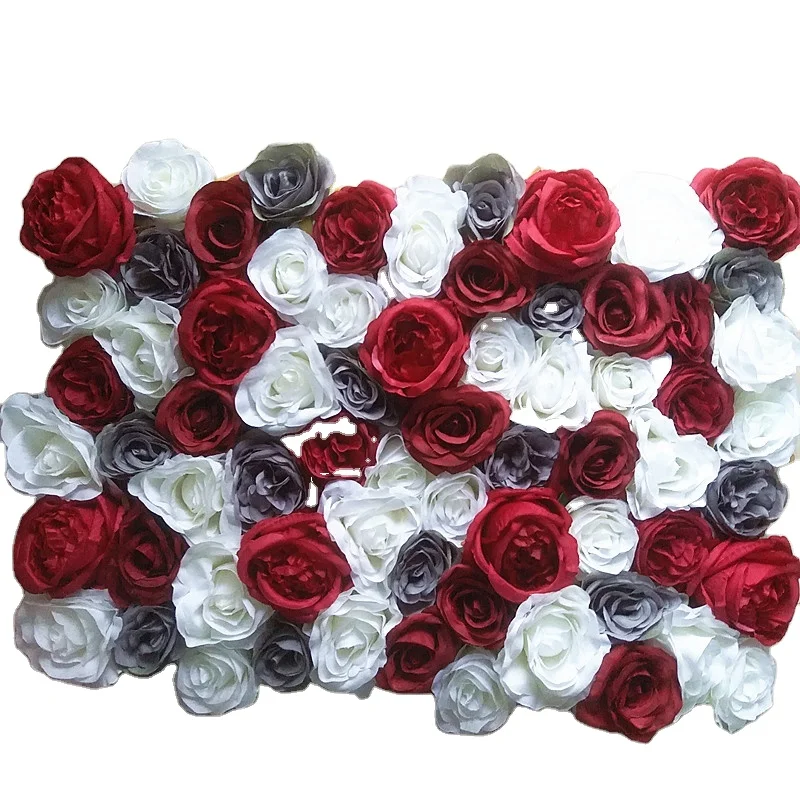 

SPR black red wedding occasion artificial flower wall panels decorative floral for party event stage backdrop, Mix pink