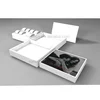 White Watch Display Stand with image MDF wrapped PU Leather Watch Display eight slots watch holder