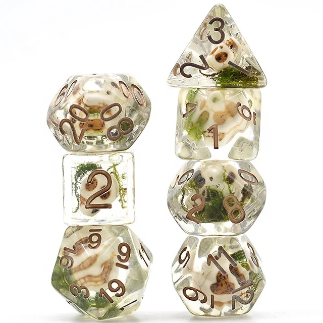 

Udixi Resin Polyhedral DND Dice Set Dungeons Dragons Skull Dice RPG