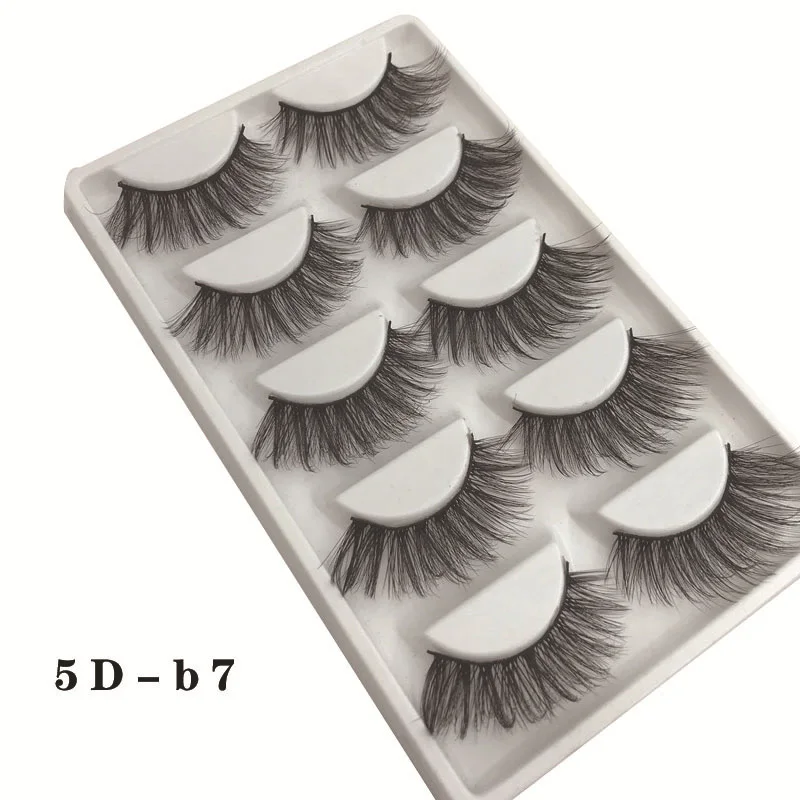 

5D Artificial Eyelash Extension Kits 5 Pairs Eyelash Fan Full Strip Lashes