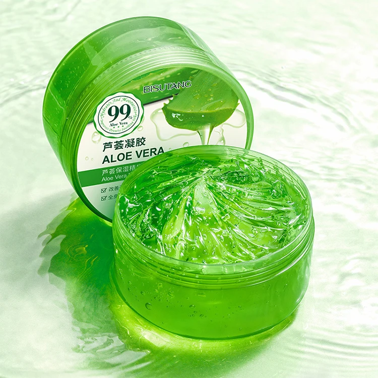 

BISUTANG 300g Nature Aloe Vera Hydrating Moisturizer Care Reduces Appearance of Scars & Stretch Marks Oem 99% Organic Aloe Gel