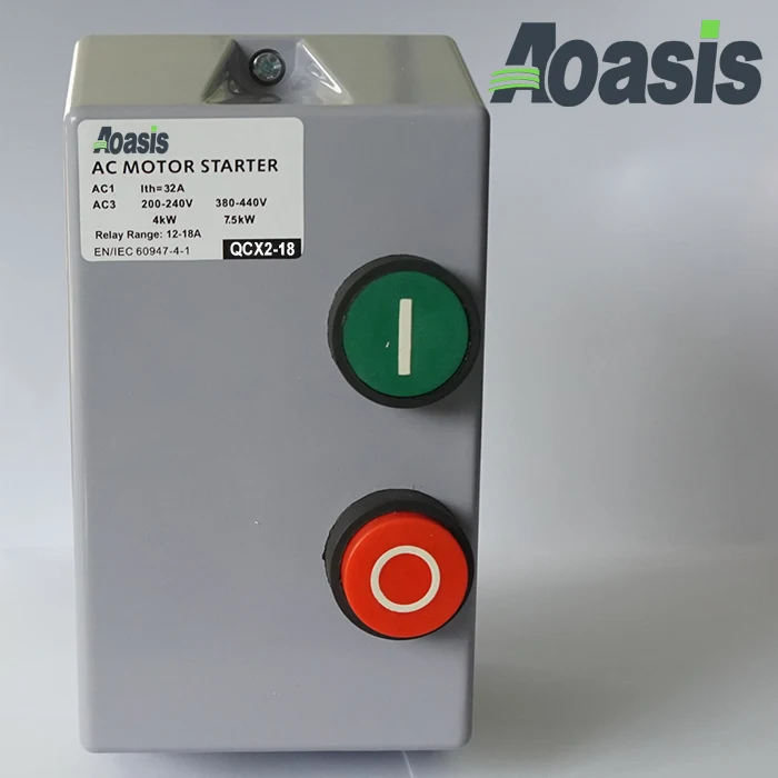 QCX2-18 18A 400V dol le1 magnetic motor starter switch with ac contactor wenzhou factory price water proof IP54