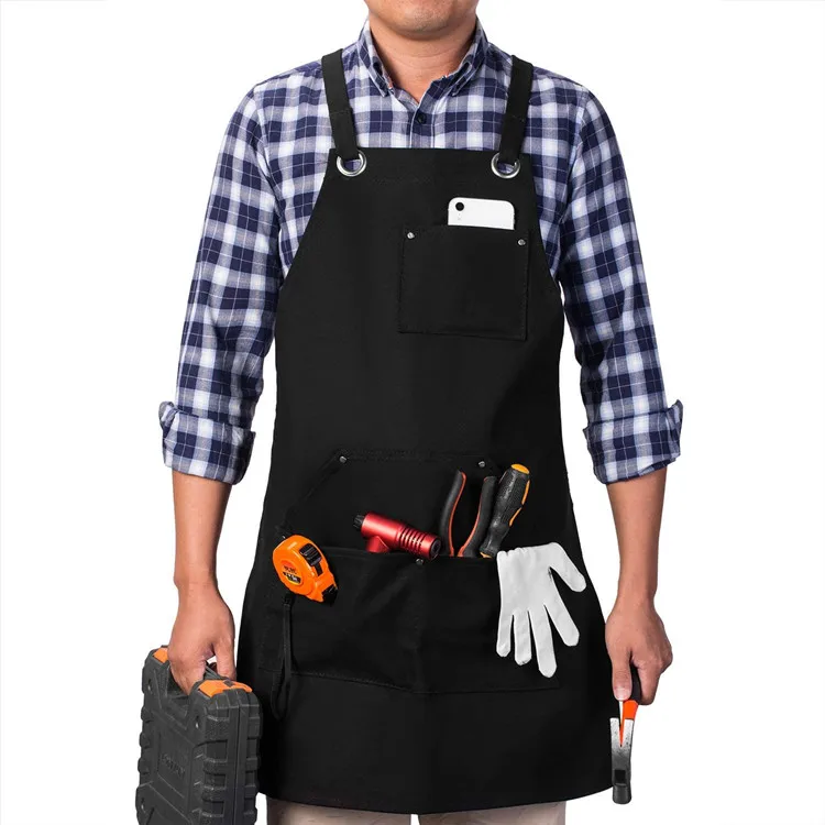 

Funny Black Aprons for Men and Women, Kitchen Chef Cooking BBQ Apron