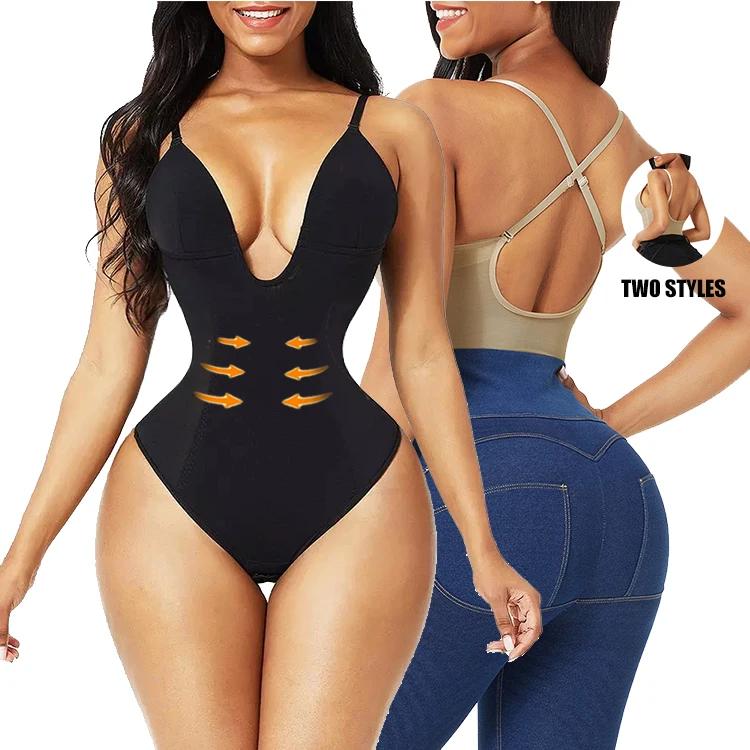 

Pure Color Chest Elastic Adjustable Straps Body Shaper Women Slimming, As shown