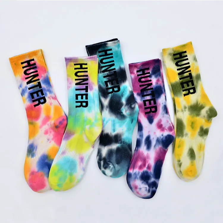 

Factory Bulk Wholesale Customized Tie Dye Socks Cotton, Multi color