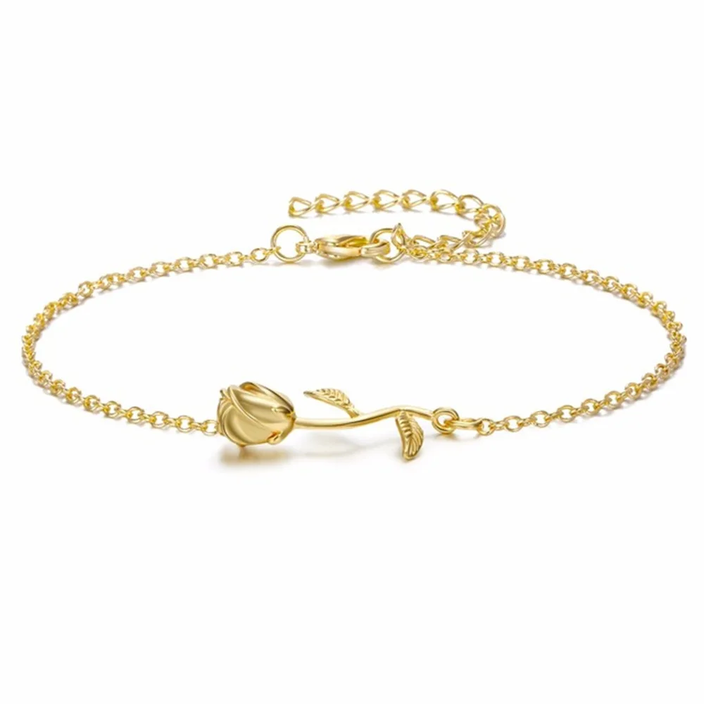 

Hot sale lover flower rose anklet foot jewelry women