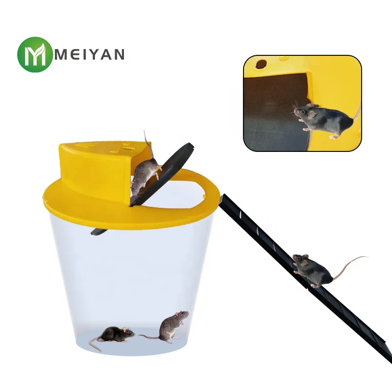 

Wholesale Amazon Hot Selling Outdoor And Indoor Plastic Smart Humane Bucket Lid Mouse Trap, Yellow,red,white