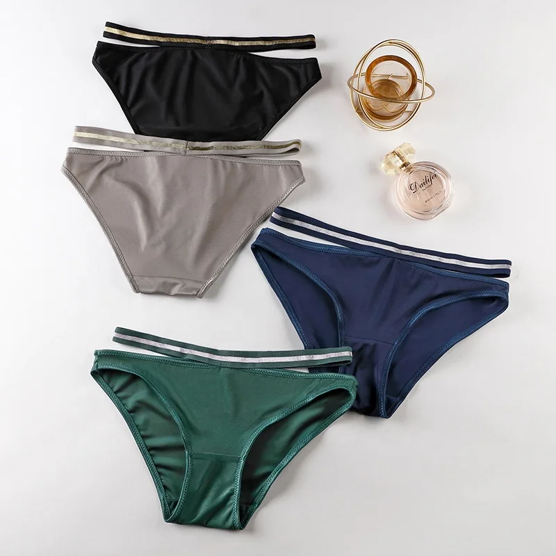 

Fashion Briefs Woman's Everyday Underwear For Women Soft Panty Woman Underwear Sexy Silk Panties, Black,blue,grey,nude,purple,green