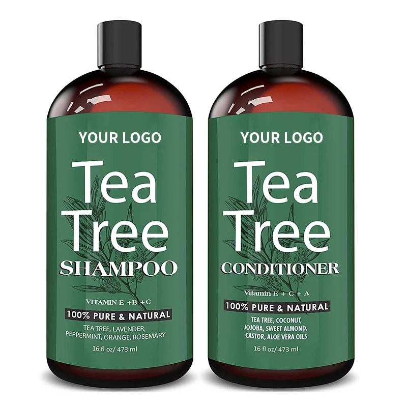 

Private Label Oem Organic Vegan Tea Tree Oil Hair Shampoo Conditioner Treatment Care Set For Damaged Hair