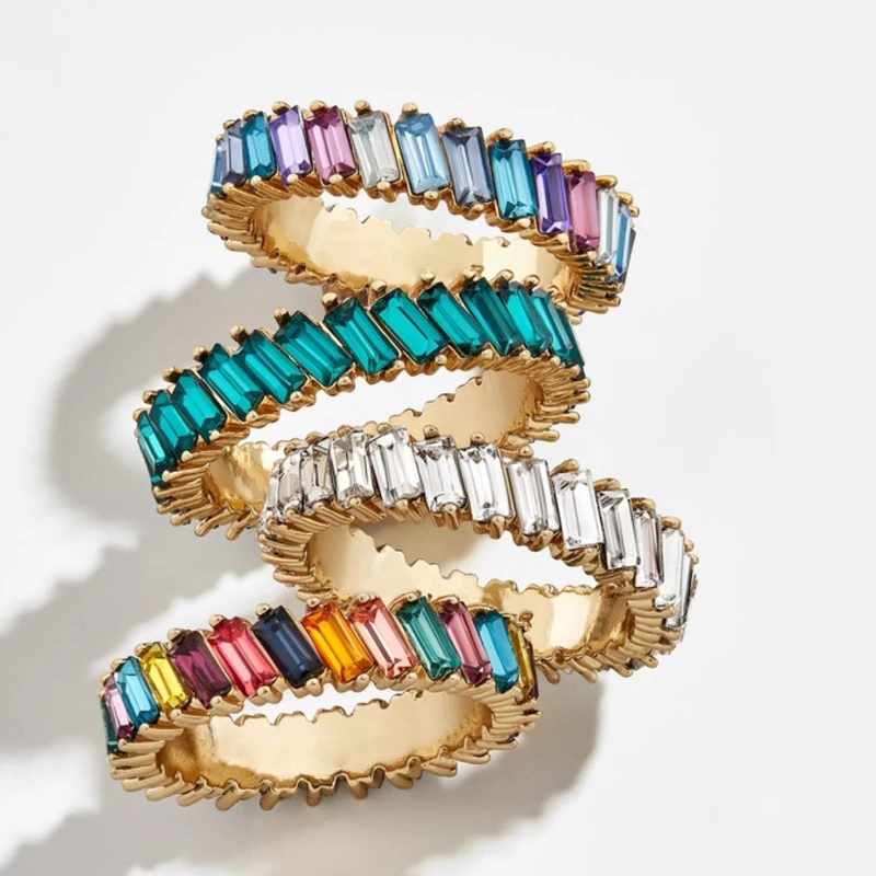 

Women Rings Europe and America Colors Rhinestone Alloy Gold Fashion Women Rings